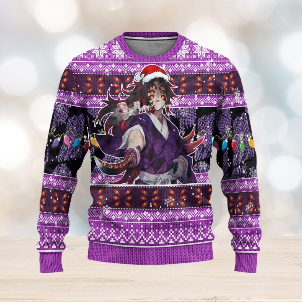 Demon Slayer Kokushibo Anime Ugly Christmas Sweater Custom