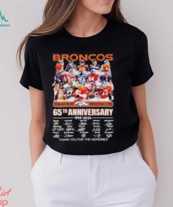 Denver Broncos 65th Anniversary 1959 2024 Thank You For The Memories T Shirt