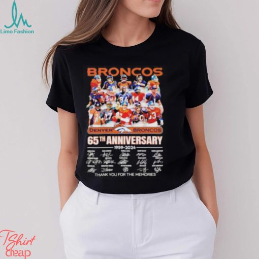 Denver Broncos 65th Anniversary 1959 2024 Thank You For The Memories T Shirt