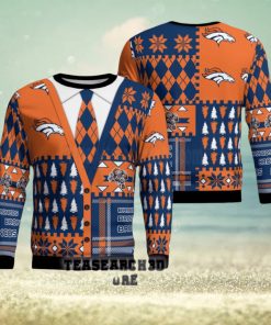 Denver Broncos Cardigan NFL Ugly Christmas Sweater