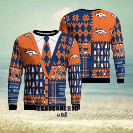 Denver Broncos Cardigan NFL Ugly Christmas Sweater