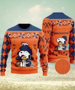 Denver Broncos Funny Charlie Brown Peanuts Snoopy Ugly Christmas Sweater 3D Printed Men And Women Holiday Gift