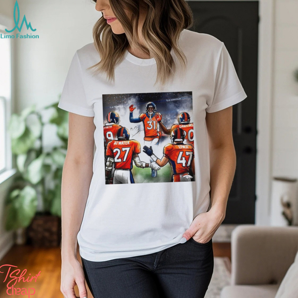 Denver Broncos Justin Simmons Smith Atwater Lynch Dawkins art shirt Denver Broncos Justin Simmons Smith Atwater Lynch Dawkins art shirt