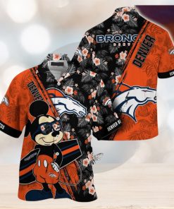 Denver Broncos NFL Summer Hawaii Shirt Mickey And Floral Pattern For Sports Fans