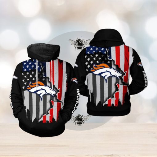 Denver Broncos NFL US Flag Team 3D Printed Hoodie Ver 1