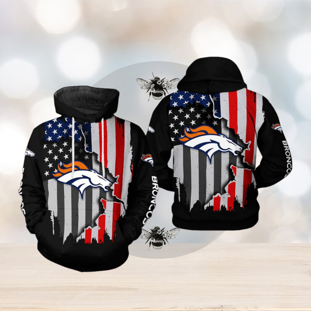 Denver Broncos NFL US Flag Team 3D Printed Hoodie Ver 1 Denver Broncos NFL US Flag Team 3D Printed Hoodie Ver 1