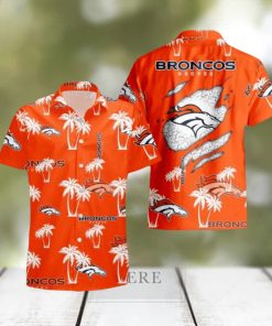 Denver Broncos Palm Tree Pattern Hawaiian Shirt Beach Summer Gift