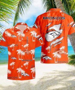 Denver Broncos Palm Tree Pattern Hawaiian Shirt Beach Summer Gift