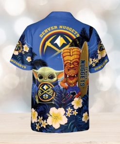 Denver Nuggets Baby Yoda Champions Flowers Hawaiian Shirt