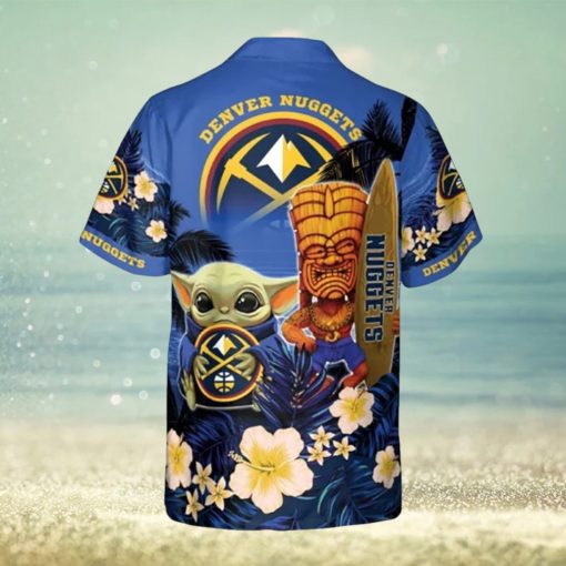 Denver Nuggets Baby Yoda Champions Flowers Hawaiian Shirt