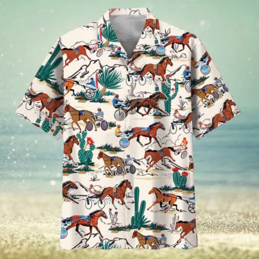 Desert Horse Harness Racing Hawaiian Shirt