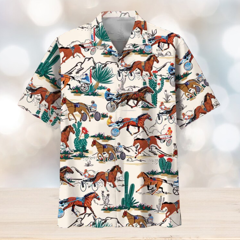 Desert Horse Harness Racing Hawaiian Shirt Desert Horse Harness Racing Hawaiian Shirt