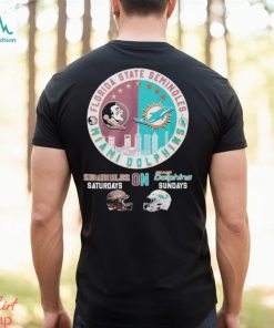 Design Florida State Seminoles On Saturdays Miami Dolphins On Sundays T Shirt