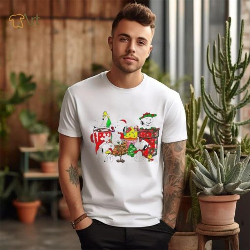 Design Snoopy And Woodstock Hat Santa Dring Merry Christmas Shirt