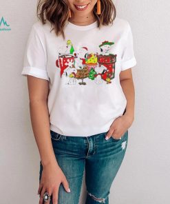 Design Snoopy And Woodstock Hat Santa Dring Merry Christmas Shirt