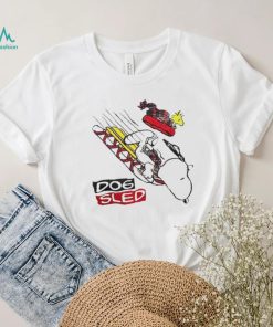 Design Snoopy And Woodstock Hat Santa Skiing Dog Sled Merry Christmas Shirt