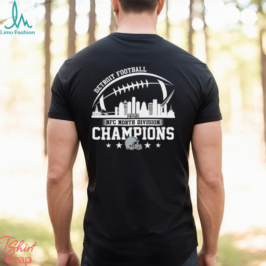 Detroit Football Skyline 2023 Nfc North Champions Tee Shirts Detroit Football Skyline 2023 Nfc North Champions Tee Shirts