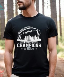 Detroit Football Skyline 2023 Nfc North Champions Tee Shirts