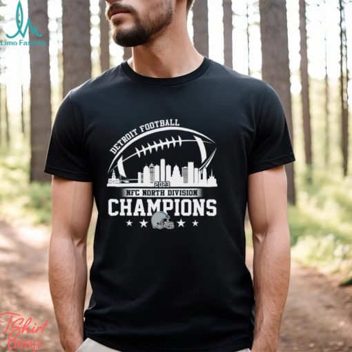 Detroit Football Skyline 2023 Nfc North Champions Tee Shirts