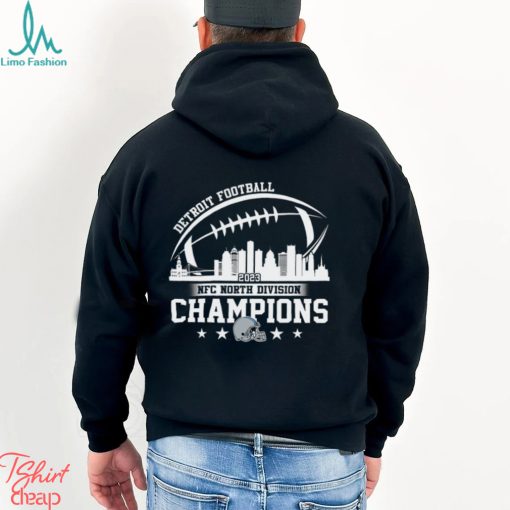 Detroit Football Skyline 2023 Nfc North Champions Tee Shirts