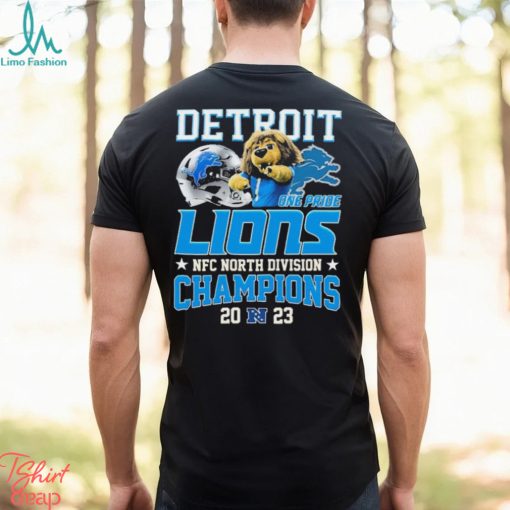 Detroit Lions 2023 NFC North Division Champions Roary Mascot One Pride Shirt