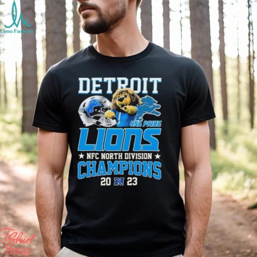 Detroit Lions 2023 NFC North Division Champions Roary Mascot One Pride Shirt