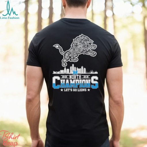 Detroit Lions 2023 Skyline North Champions Let’s Go Lions Shirt