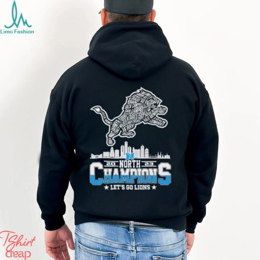 Detroit Lions 2023 Skyline North Champions Let’s Go Lions Shirt
