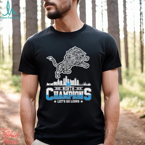 Detroit Lions 2023 Skyline North Champions Let’s Go Lions Shirt