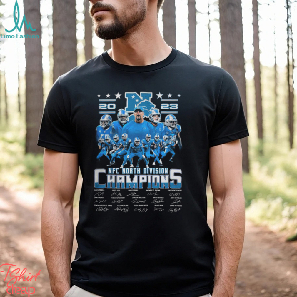 Detroit Lions All Fight All Heart All Us All Grit 2023 NFC North Division Champions Shirt Detroit Lions All Fight All Heart All Us All Grit 2023 NFC North Division Champions Shirt