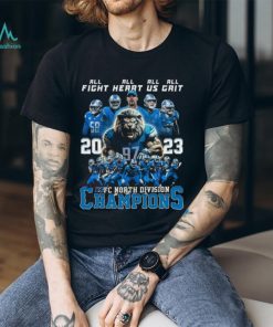 Detroit Lions All Fight All Heart All Us All Grit 2023 NFC North Division Champions T Shirt