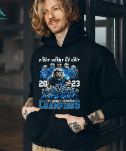 Detroit Lions All Fight All Heart All Us All Grit 2023 NFC North Division Champions T Shirt