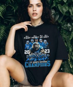 Detroit Lions All Fight All Heart All Us All Grit 2023 NFC North Division Champions T Shirt