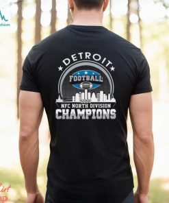 Detroit Lions American Football 2023 Nfc North Champions Skyline Tshirt