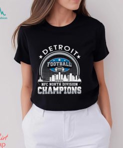 Detroit Lions American Football 2023 Nfc North Champions Skyline Tshirt