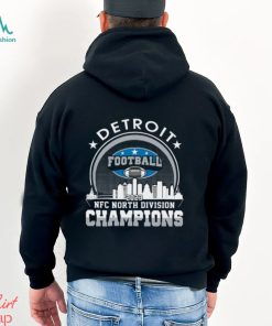 Detroit Lions American Football 2023 Nfc North Champions Skyline Tshirt