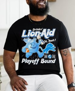 Detroit Lions Drinkn’ Lion Aid Oh, Yeah 2023 Playoff Bound Shirt