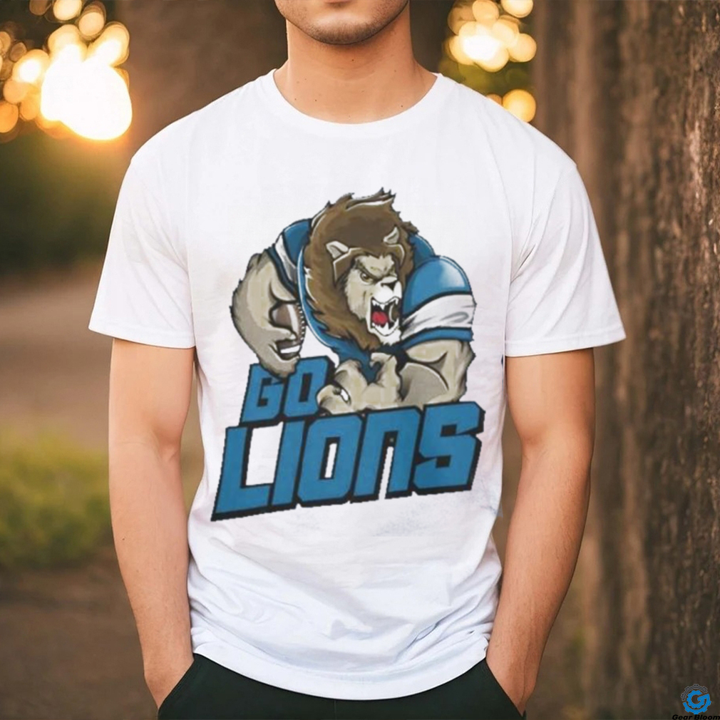 Detroit Lions Football Go Lions Mascot T Shirt Detroit Lions Football Go Lions Mascot T Shirt