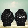 Detroit Lions Football White Design 3D Hoodie