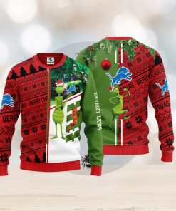 Detroit Lions Grinch & Scooby Doo Christmas Ugly Sweater 1