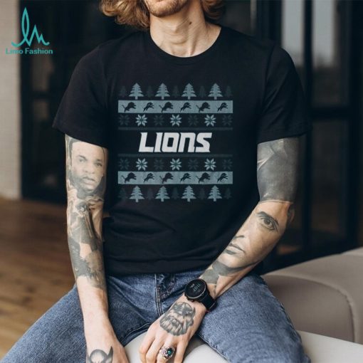 Detroit Lions Holiday Christmas Tree T Shirt