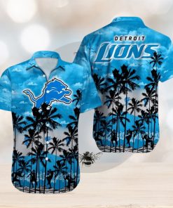 Detroit Lions Mascot Design Hawaiian Shirt