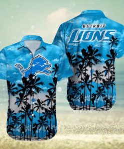 Detroit Lions Mascot Design Hawaiian Shirt