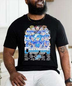 Detroit Lions NFC North Champions 2023 Signatures T Shirt