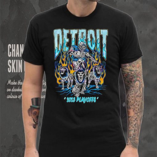 Detroit Lions NFL Football 2023 PLayoffs fire shirt