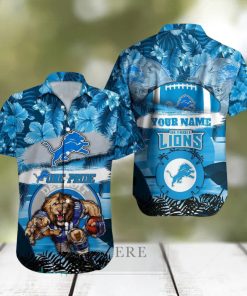 Detroit Lions NFL Hawaiian shirt Custom Name Summer Gift