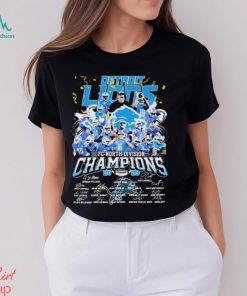 Detroit Lions NFL Team 2023 NFC North Division Champions Signatures Shirt