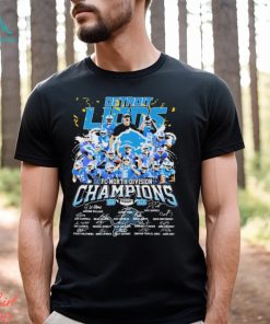 Detroit Lions NFL Team 2023 NFC North Division Champions Signatures Shirt