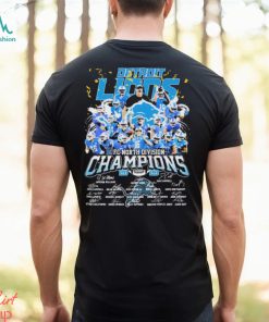 Detroit Lions NFL Team 2023 NFC North Division Champions Signatures Shirt