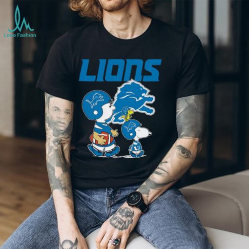 Detroit Lions Peanuts Snoopy Charlie Brown And Woodstock T shirt